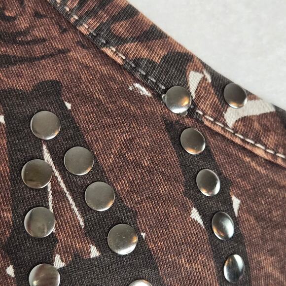 🎄 Daytrip Buckle EUC Faithful True Love lace stud tie dye Vintage top Small - Picture 4 of 16